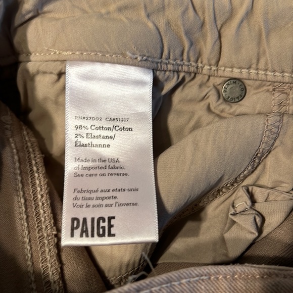 Paige Tan/Khaki Denim Shorts - 30 - Picture 4 of 5